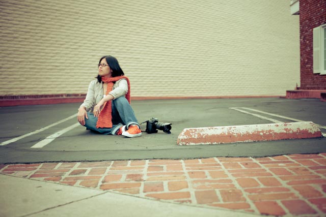 sitting on the ground